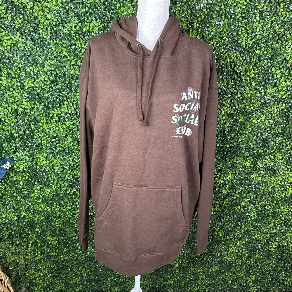 Nwt Anti Social Social Club x Sadboyz Fin De Semana Brown Hoodie